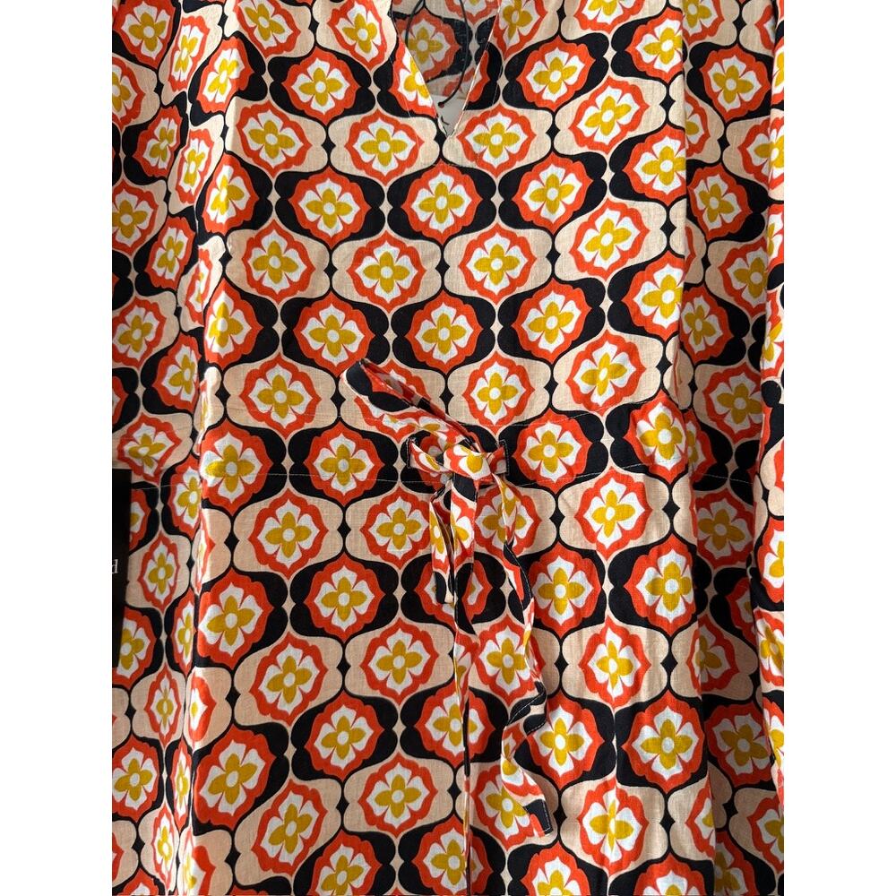 tuckernuck honeycomb bloom marisol tie-waist caftan maxi dress women x-large xl - Picture 5 of 9